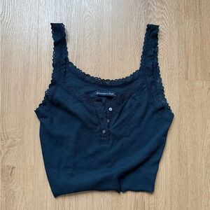 Abercrombie & Fitch Midnight Camisole with Button Accents Lace